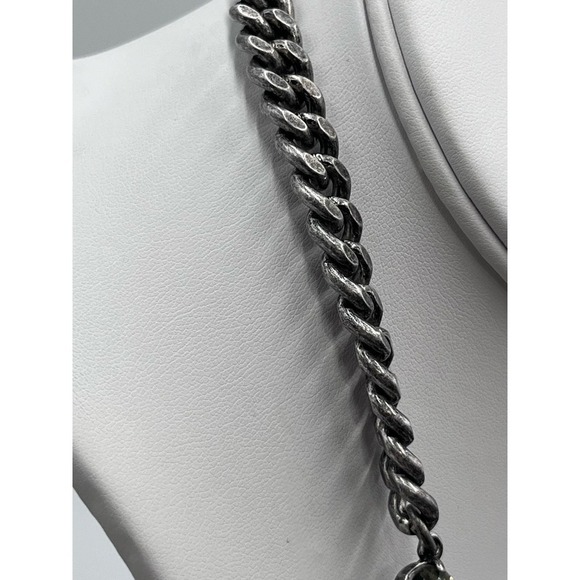 J. Crew Vintage Faceted Gray Rhinestones Chunky Chain Statement Neckace - Picture 9 of 15